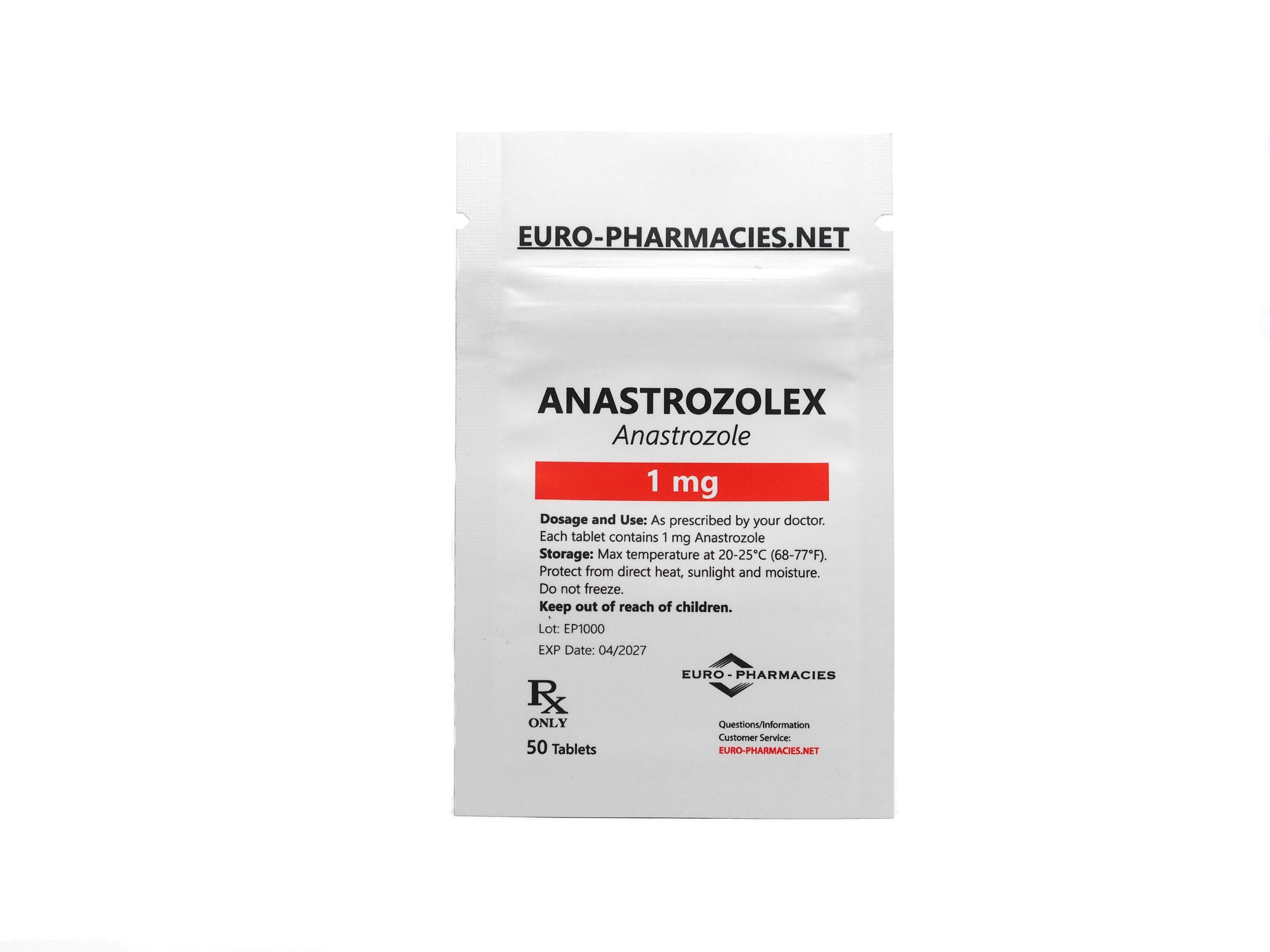Anastrozolex (Arimidex) 1mg/tab - 50 tab/bag