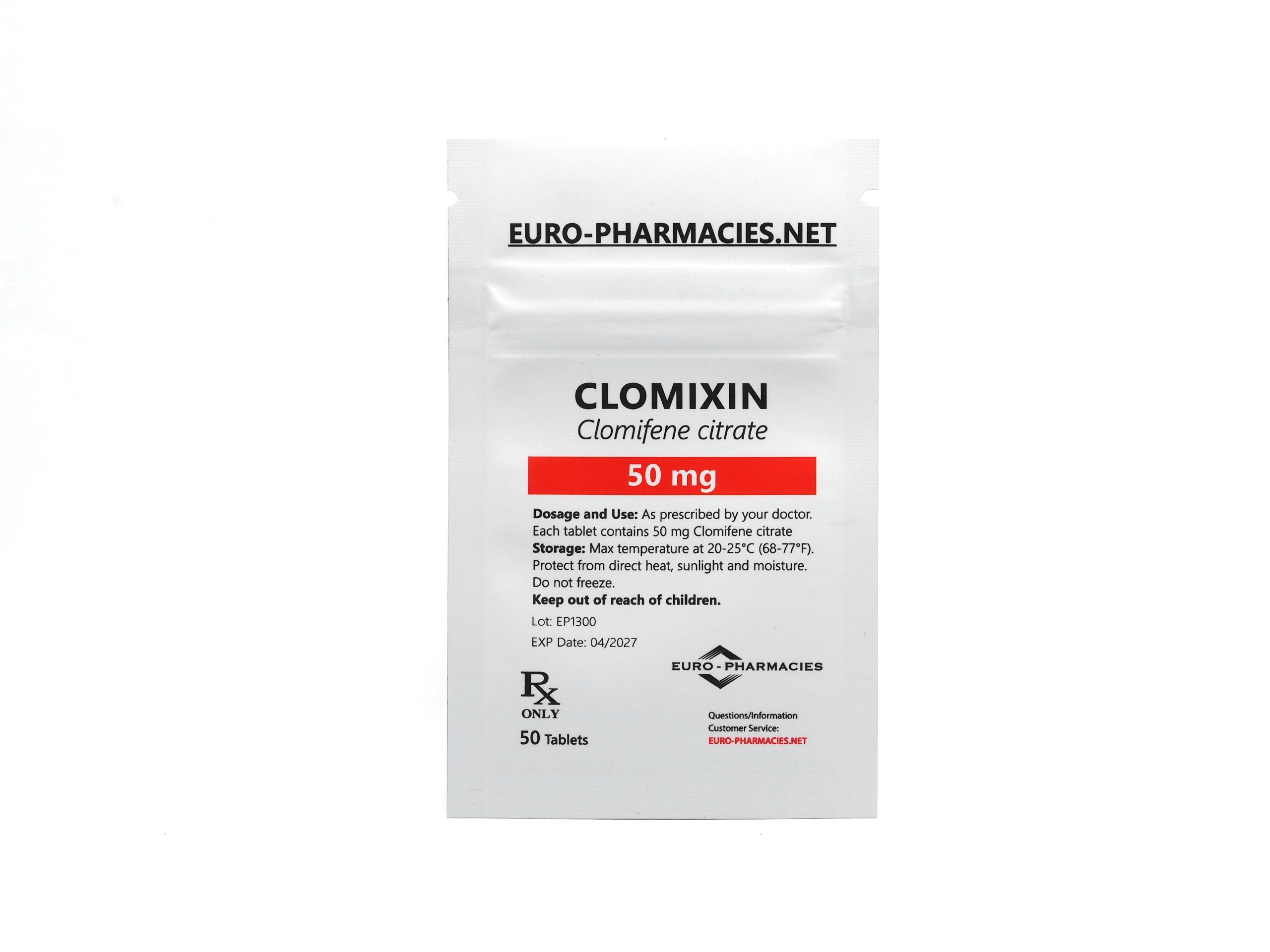 Clomixin (Clomid) - 50mg/tab - 50 tab/bag